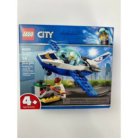 Lego City #60206 Sky Police Jet Patrol54 Pieces Building Toy Ages 4+ NEW - Picture 1 of 6